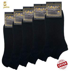 omac.lk OMAC 5 PAIRS PACK BLACK ANKLE SOCKS